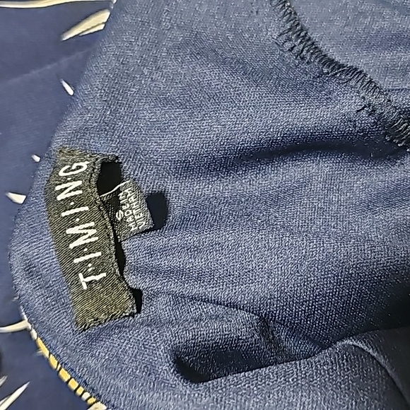 TIMING Jumpsuit Navy Botanical Palm Leaf Print - - Size Small - Picture 10 of 11